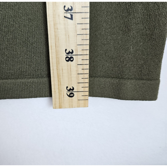 DISSH Carrie Maxi Skirt Olive Green Army Ribbed Stretch Knit Slit AUS XXL, US L - Picture 8 of 10